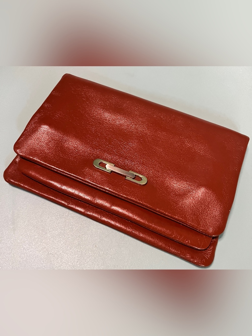 Vintage Leather Japanese Clutch Bag